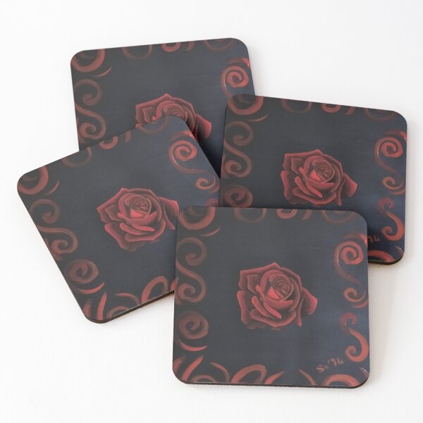 Item preview, Rosa rossa su sfondo nero  designed and sold by su74lab.