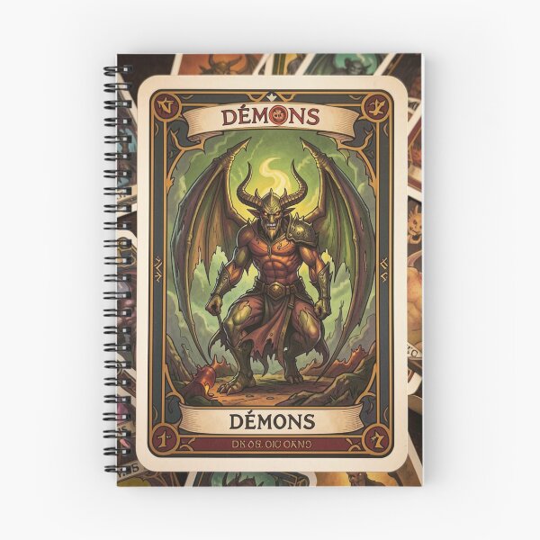 Item preview, Fantasy Demon Card – Dark Tarot Style Demon Illustration designed and sold by FrenchRomani.