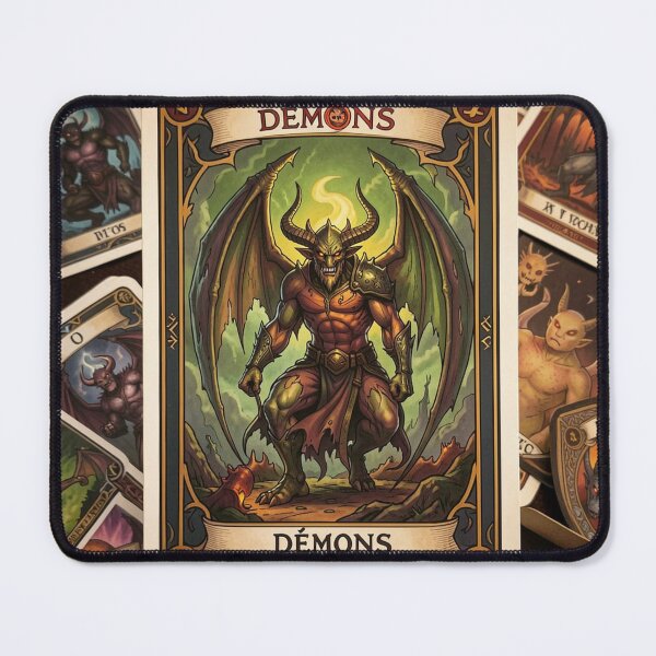 Item preview, Fantasy Demon Card – Dark Tarot Style Demon Illustration designed and sold by FrenchRomani.