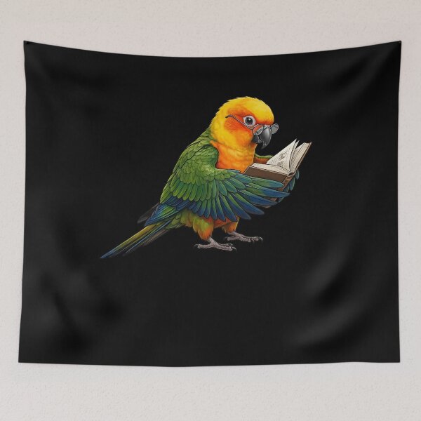 Item preview, Funny Jenday Conure Parrots Reading Book Bird Lover designed and sold by TerryConnells.