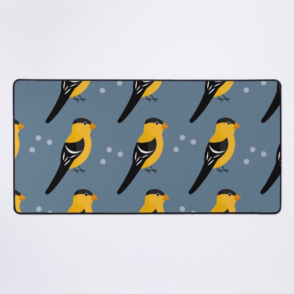 Item preview, American goldfinches on blue designed and sold by reneesillus.