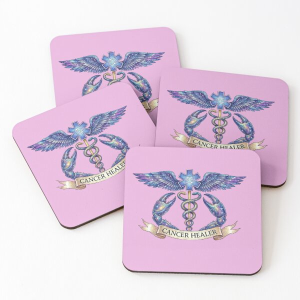 Item preview, Cancer Medical Zodiac – Caduceus Astrology Art designed and sold by med-lavender-ee.