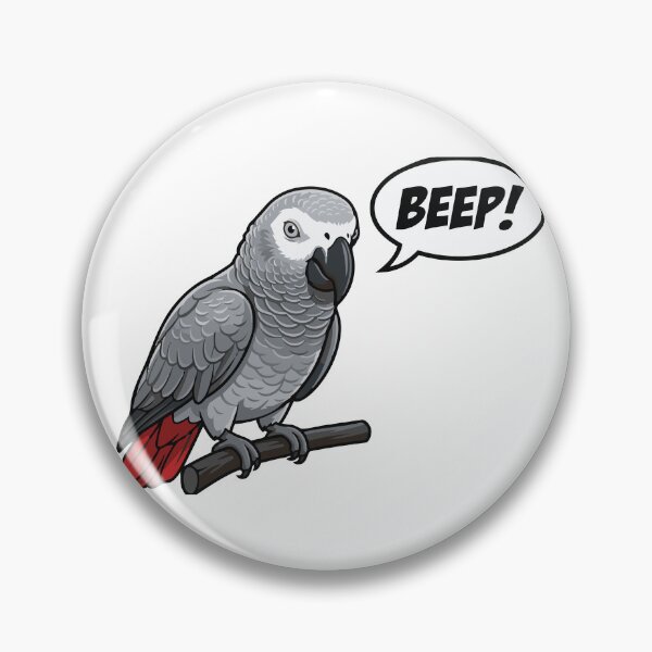 Item preview, Feathered Smart Speaker African Grey Parrot Meme designed and sold by Petzzz.
