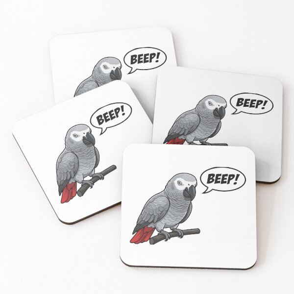 Item preview, Feathered Smart Speaker African Grey Parrot Meme designed and sold by Petzzz.