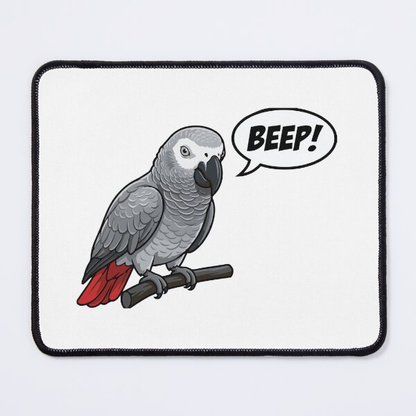 Item preview, Feathered Smart Speaker African Grey Parrot Meme designed and sold by Petzzz.
