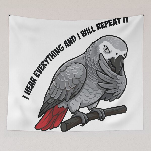 Item preview, I Repeat What You Say African Grey Parrot designed and sold by Petzzz.