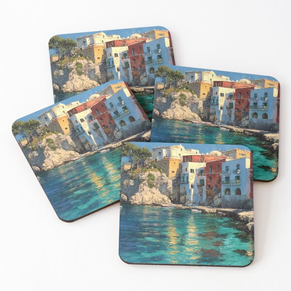 Item preview, Ischia Colorful Cliffside Village Reflections designed and sold by daila70.