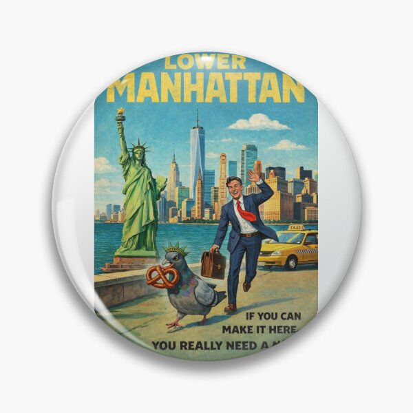 Item preview, Lower Manhattan New York City Skyline with Statue of Liberty and One World Trade Center designed and sold by Aryabek.