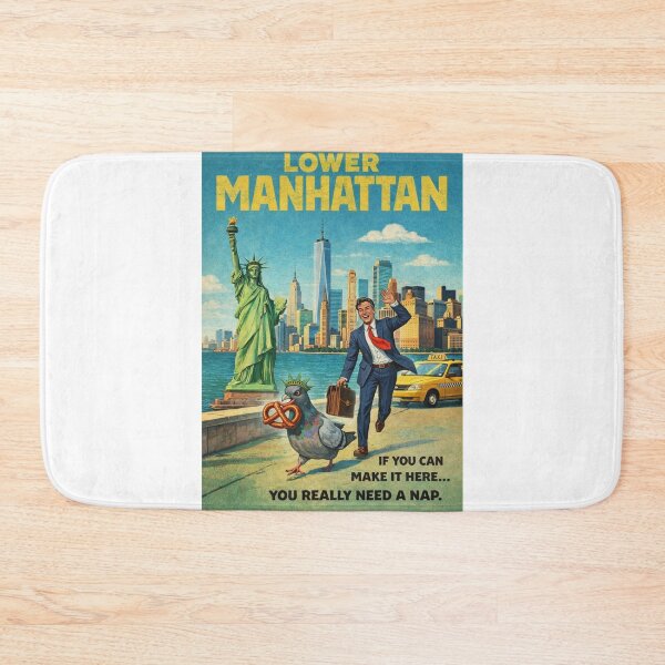 Item preview, Lower Manhattan New York City Skyline with Statue of Liberty and One World Trade Center designed and sold by Aryabek.