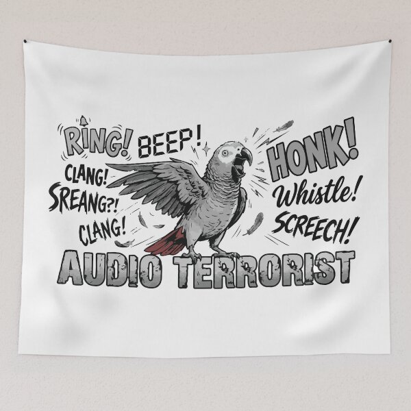 Item preview, Professional Audio Terrorist African Grey Parrot designed and sold by Petzzz.