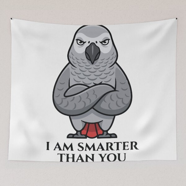 Item preview, I Am Smarter Than You African Grey Parrot designed and sold by Petzzz.