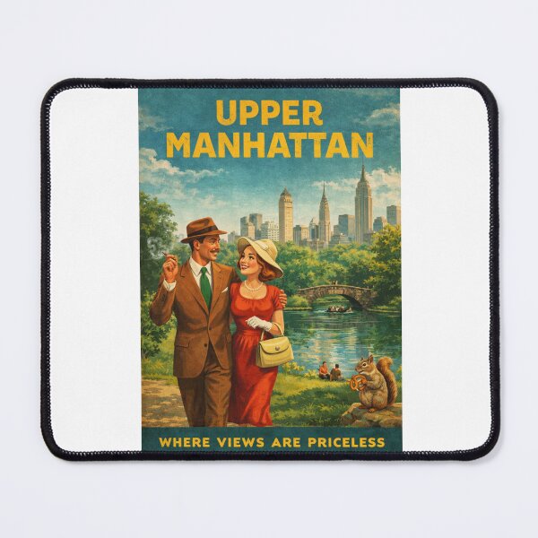 Item preview, Upper Manhattan New York Vintage Central Park Skyline Scene designed and sold by Aryabek.