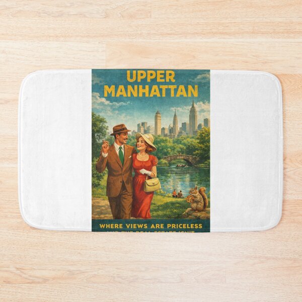 Item preview, Upper Manhattan New York Vintage Central Park Skyline Scene designed and sold by Aryabek.