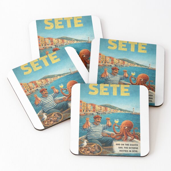 Item preview, Sète France Vintage Fishing Harbor Mediterranean Scene designed and sold by Aryabek.