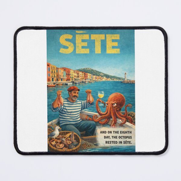 Item preview, Sète France Vintage Fishing Harbor Mediterranean Scene designed and sold by Aryabek.