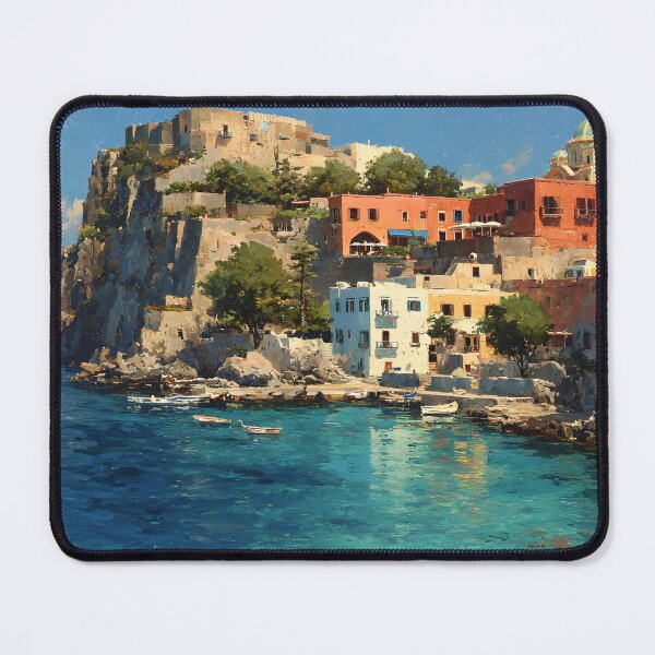 Item preview, Ischia Cliffside Town Over the Blue Sea designed and sold by daila70.