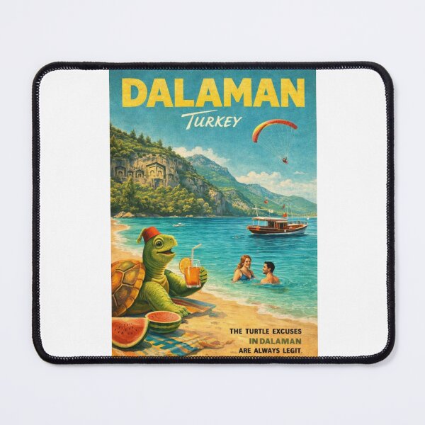Item preview, Dalaman Turkey Vintage Mediterranean Beach Travel Scene designed and sold by Aryabek.