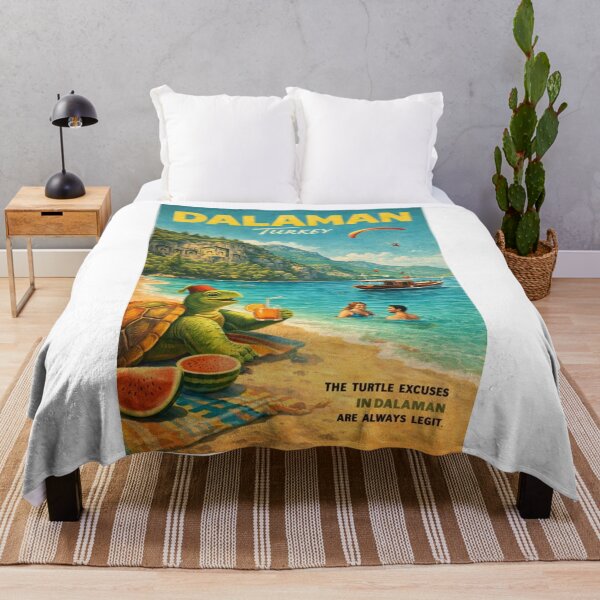 Item preview, Dalaman Turkey Vintage Mediterranean Beach Travel Scene designed and sold by Aryabek.