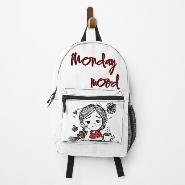 Item preview, Monday Mood: Surviving the Week – Funny Relatable Doodle sticker designed and sold by Moodypops.