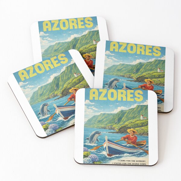 Item preview, Azores Portugal Vintage Atlantic Island Coastal Scene designed and sold by Aryabek.