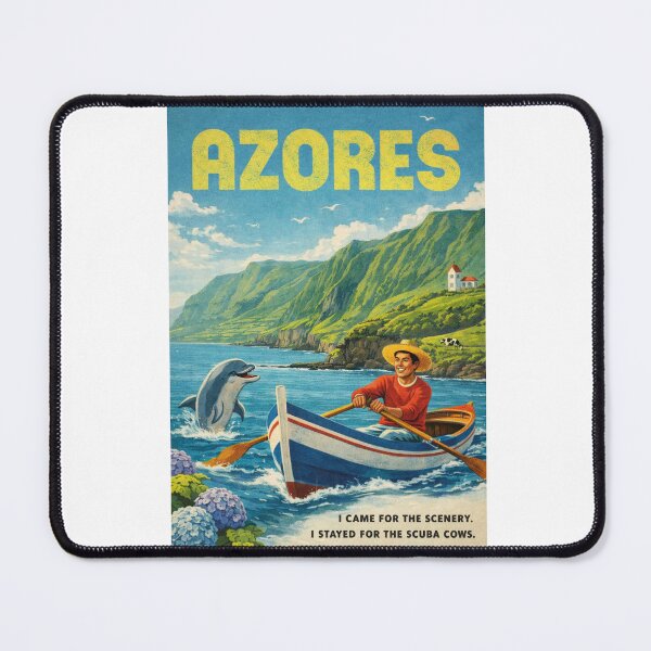 Item preview, Azores Portugal Vintage Atlantic Island Coastal Scene designed and sold by Aryabek.