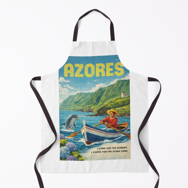 Item preview, Azores Portugal Vintage Atlantic Island Coastal Scene designed and sold by Aryabek.