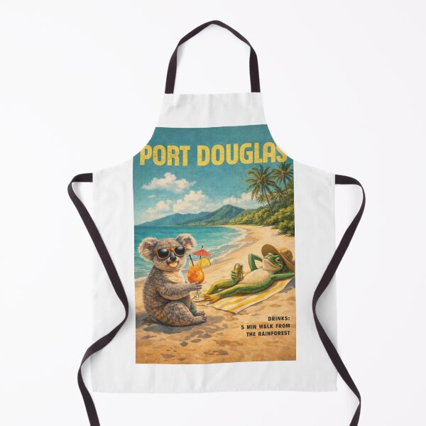 Item preview, Port Douglas Australia Vintage Tropical Beach Scene designed and sold by Aryabek.