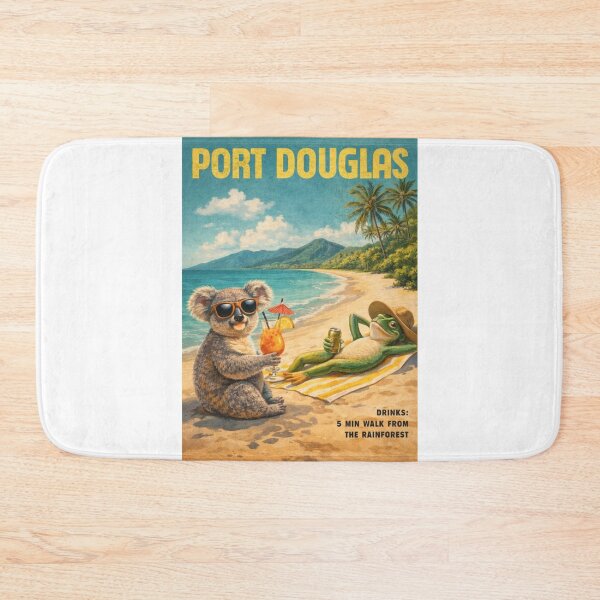 Item preview, Port Douglas Australia Vintage Tropical Beach Scene designed and sold by Aryabek.