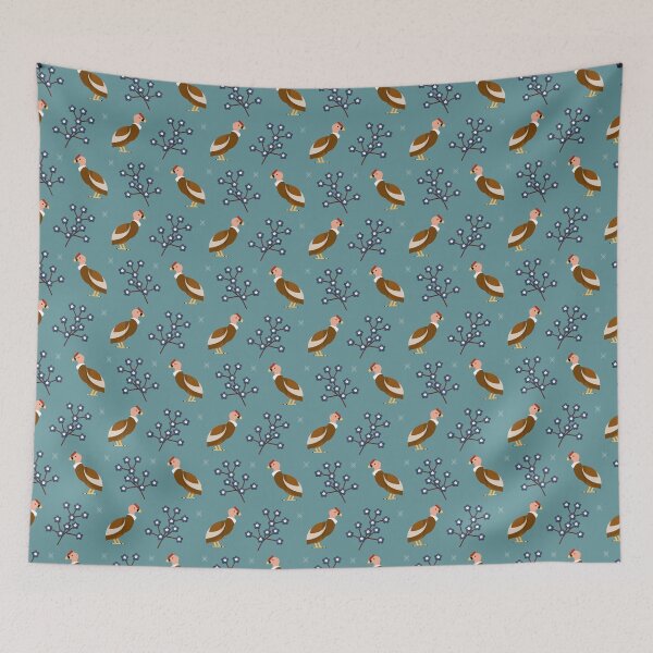 Item preview, Andean condors on blue designed and sold by reneesillus.