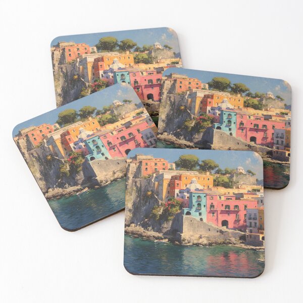Item preview, Ischia Colorful Cliffside Village Above the Sea designed and sold by daila70.