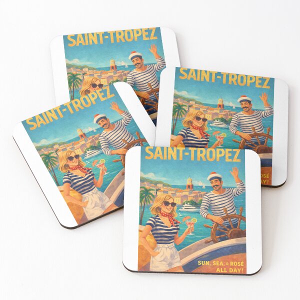 Item preview, Saint-Tropez France Vintage Harbor and Rosé Riviera  designed and sold by Aryabek.