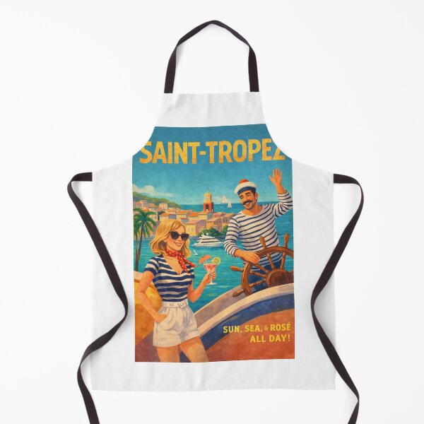 Item preview, Saint-Tropez France Vintage Harbor and Rosé Riviera  designed and sold by Aryabek.