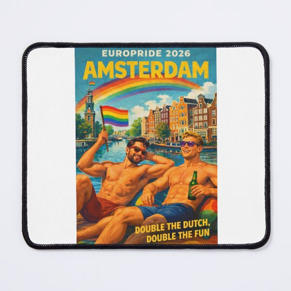 Item preview, Amsterdam EuroPride 2026 Rainbow Canal Celebration Poster designed and sold by Aryabek.