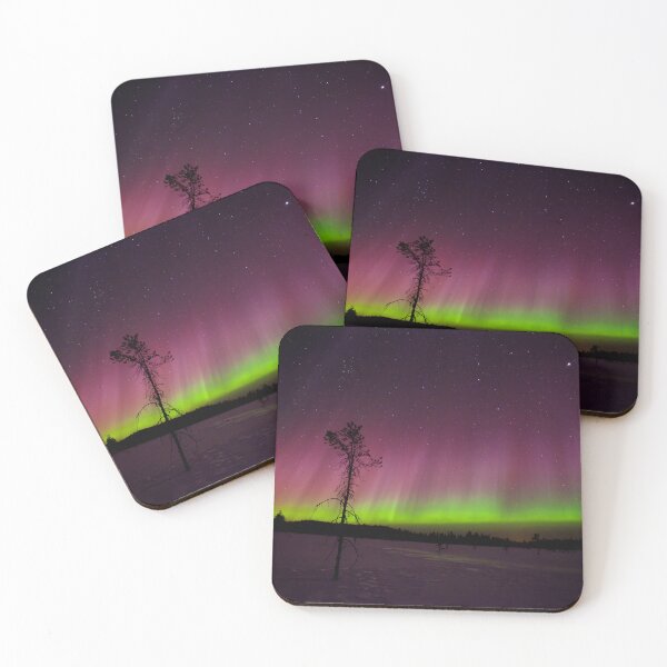 Item preview, Northern Lights Over Snowy Winter Landscape designed and sold by katifinell.