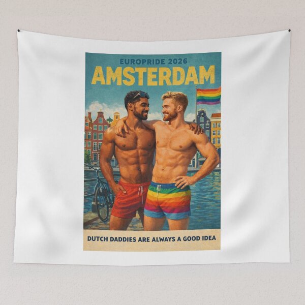 Item preview, Amsterdam EuroPride 2026 Canal Pride Celebration Scene designed and sold by Aryabek.