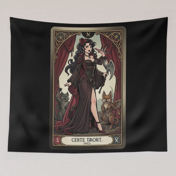 Item preview, Dark Gothic Tarot Woman – Mystical Fantasy Tarot Card Art designed and sold by FrenchRomani.
