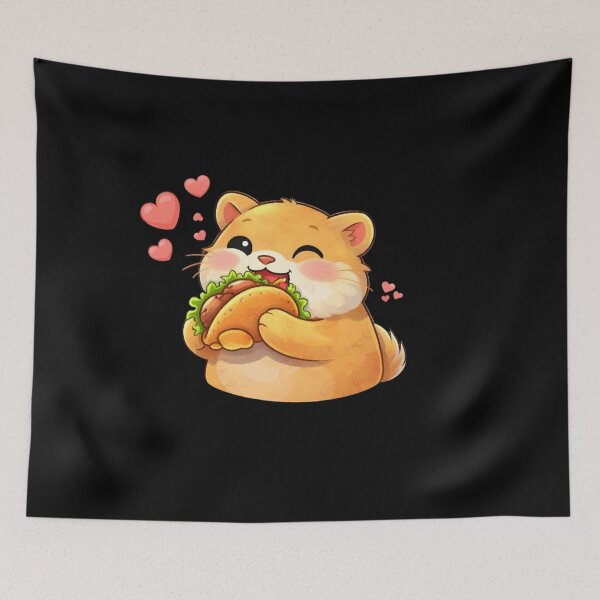 Item preview, Happy Taco Hamster With Hearts designed and sold by Trendora90.