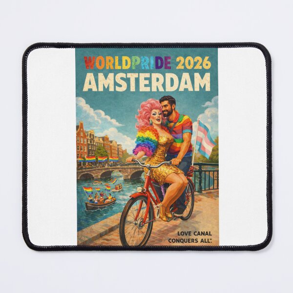 Item preview, WorldPride 2026 Amsterdam Canal Bicycle Celebration Gay Drag Queen designed and sold by Aryabek.