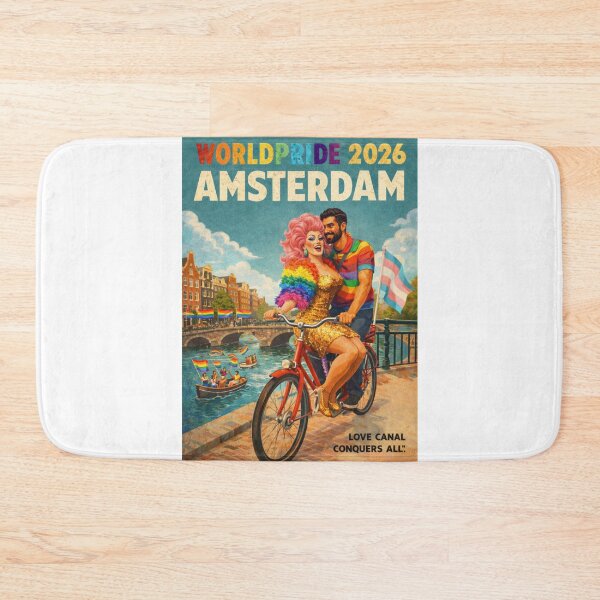 Item preview, WorldPride 2026 Amsterdam Canal Bicycle Celebration Gay Drag Queen designed and sold by Aryabek.