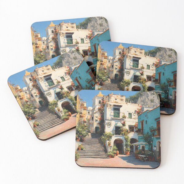 Item preview, Ischia Colorful Village Square designed and sold by daila70.