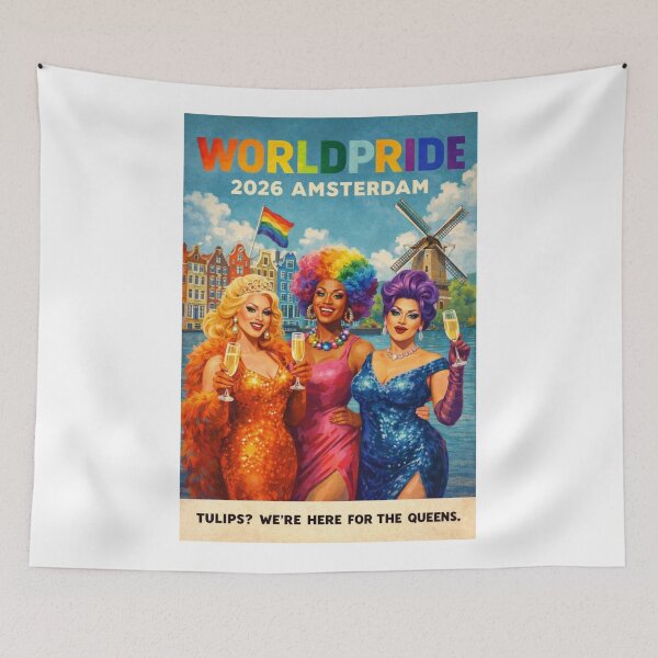 Item preview, WorldPride 2026 Amsterdam Canal Drag Queen Celebration designed and sold by Aryabek.