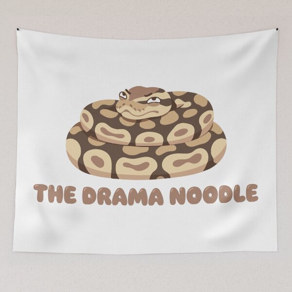 Item preview, The Drama Noodle Funny Ball Python Meme designed and sold by Petzzz.