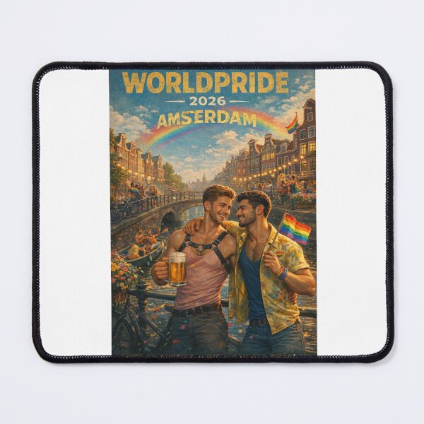 Item preview, WorldPride 2026 Amsterdam Evening Canal Gay Pride Scene designed and sold by Aryabek.