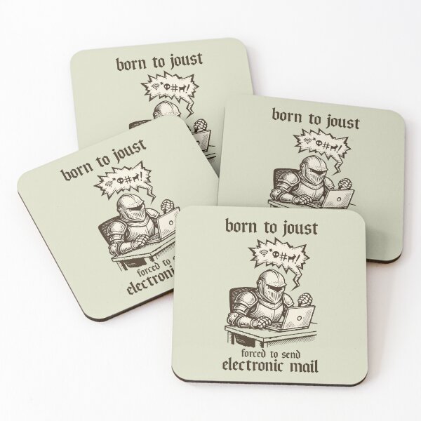 Item preview, born to joust forced to send electronic mail designed and sold by wolfkin-design.