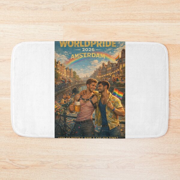Item preview, WorldPride 2026 Amsterdam Evening Canal Gay Pride Scene designed and sold by Aryabek.