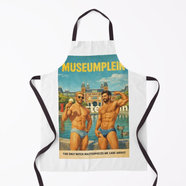 Item preview, Museumplein Amsterdam Rijksmuseum Retro Travel Scene designed and sold by Aryabek.