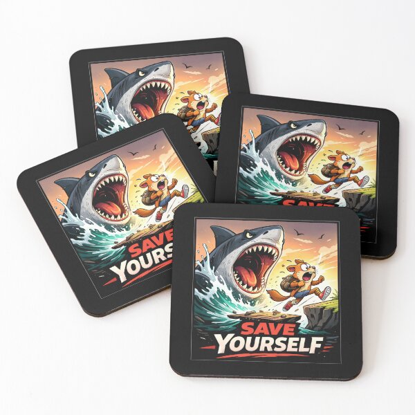 Item preview, Save Yourself Shark Chase Meme designed and sold by the-dovlat.