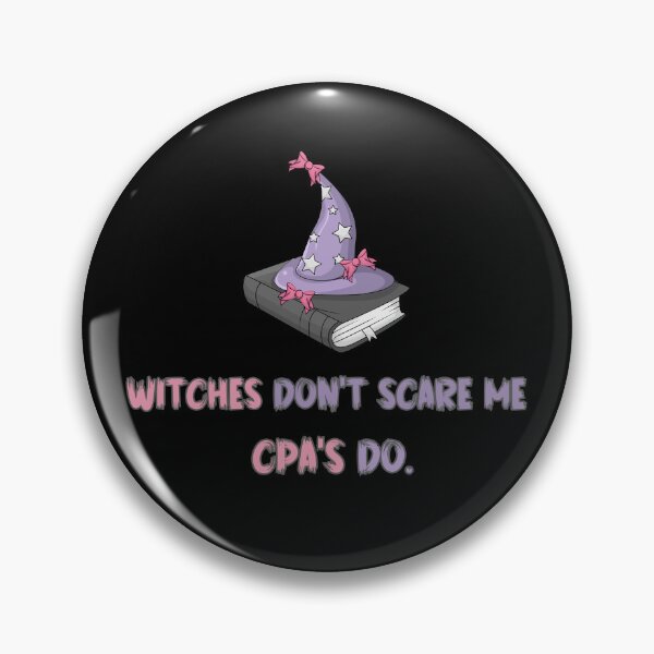 Artikelvorschau, Hexen machen mir keine Angst, CPAs schon - Lila, Rosa, Schwarz, Weiß, Halloween, Finanzen, Buchhaltung entworfen und verkauft von KatandChase.
