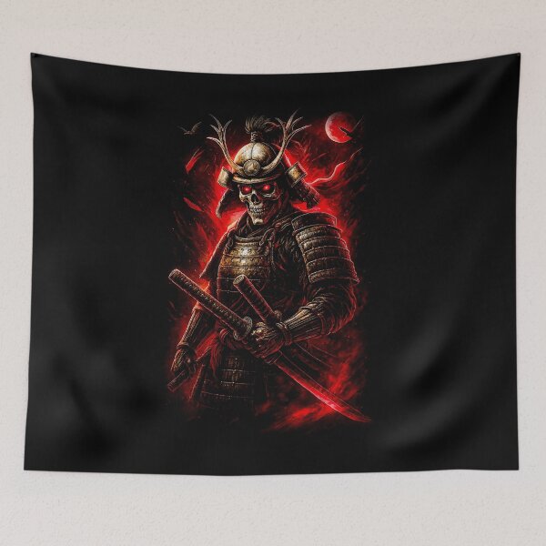 Item preview, Skeleton Samurai — Dark Japanese Warrior T-Shirt designed and sold by PSYNOVA.