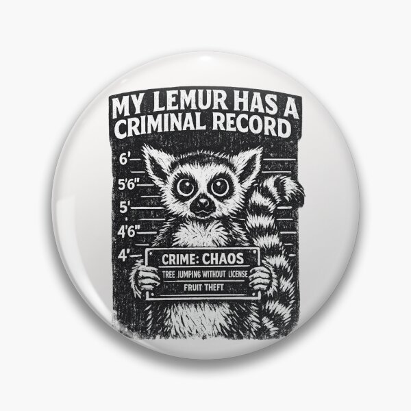 Item preview, My Lemur Has A Criminal Record Lemur Primate Wildlife Animal Lover designed and sold by Pawsome Quotes.